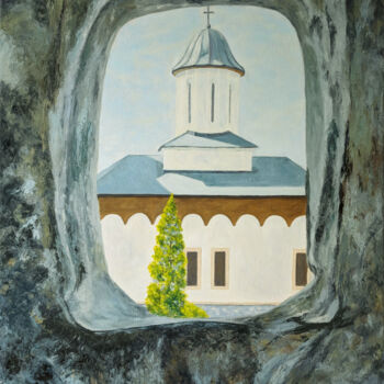 Картина под названием "Window to Prayer" - Livia Doina Stanciu, Подлинное произведение искусства, Масло Установлен на Деревя…