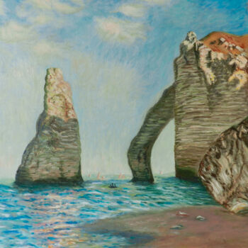 Картина под названием "Study of The rocks…" - Livia Doina Stanciu, Подлинное произведение искусства, Масло Установлен на Дер…