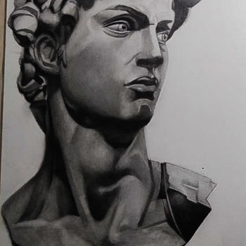 Drawing titled "David" by Lívia Mendes, Original Artwork, Graphite