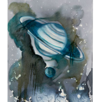 Pintura intitulada "Saturno" por Livia Mund, Obras de arte originais, Acrílico