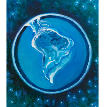 Painting titled "América do Sul" by Livia Mund, Original Artwork, Acrylic