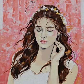 Painting titled "In soft mood" by Livien Rózen, Original Artwork, Acrylic