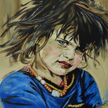 Painting titled "Gutter Boy" by Livien Rózen, Original Artwork, Acrylic