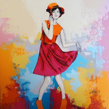 Painting titled "Colorful fashion - 1" by Livien Rózen, Original Artwork, Acrylic