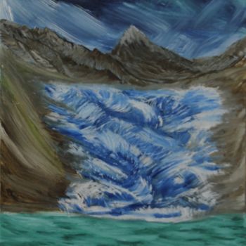 绘画 标题为“Glacier to Ocean” 由Suzanne Surber, 原创艺术品, 油