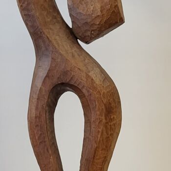 Skulptur mit dem Titel "FEELINGS" von Liviu Brezeanu, Original-Kunstwerk, Holz