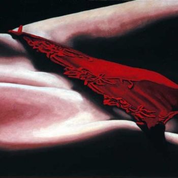 Painting titled "slip-rosso" by Si G.Livoti, Original Artwork
