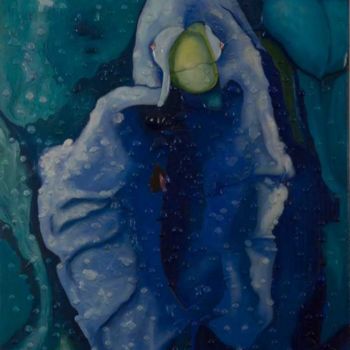 Pittura intitolato "particolare-in-blu" da Si G.Livoti, Opera d'arte originale