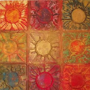 Painting titled "El sol" by Liz' Artist, Original Artwork, Acrylic
