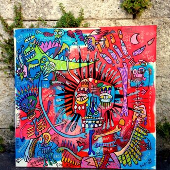 제목이 ""Basquiat-Mosa", da…"인 미술작품 Liz Mosa로, 원작, 아크릴