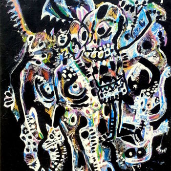 Peinture intitulée "Dance-fleurs" par Liz Mosa, Œuvre d'art originale, Acrylique
