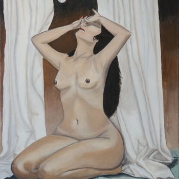 Pintura intitulada "Le Regret" por Liza Alburquerque, Obras de arte originais, Óleo
