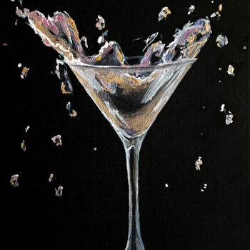 Painting titled "Martini" by Liza Illichmann, Original Artwork, Acrylic Mounted on Wood Panel