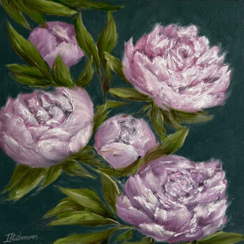 Painting titled "Blooming season" by Liza Illichmann, Original Artwork, Oil Mounted on Cardboard