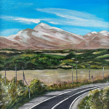 Painting titled "Road to Khaznidon" by Liza Khaldzhidis, Original Artwork, Acrylic