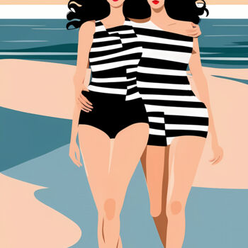 印花与版画 标题为“Summer Splash #10” 由Liza Landberg, 原创艺术品, 数字油画