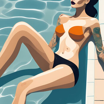 "Summer Splash #12" başlıklı Baskıresim Liza Landberg tarafından, Orijinal sanat, Dijital Resim