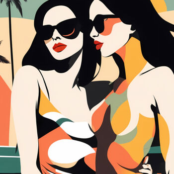 印花与版画 标题为“Summer Splash #22” 由Liza Landberg, 原创艺术品, 数字油画