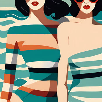 印花与版画 标题为“Summer Splash #46” 由Liza Landberg, 原创艺术品, 数字油画