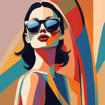 印花与版画 标题为“City Girls #01” 由Liza Landberg, 原创艺术品, 数字打印