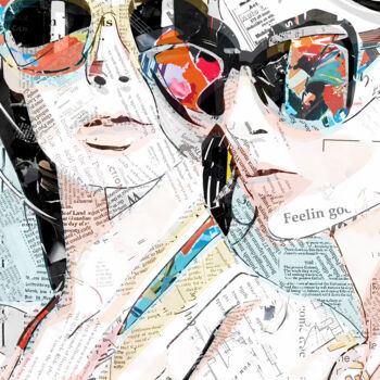 Druckgrafik mit dem Titel "Summer Splash #89 C…" von Liza Landberg, Original-Kunstwerk, Digitaldruck