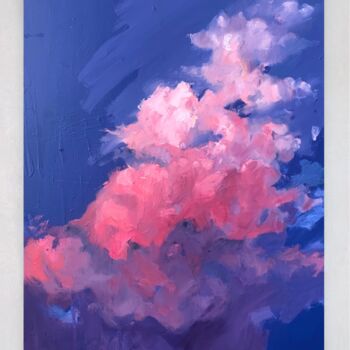 Peinture intitulée "Pink sky" par Liza Orlovska, Œuvre d'art originale, Huile