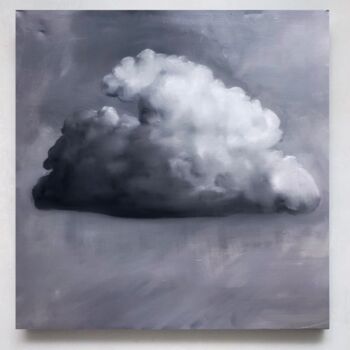 Peinture intitulée "White clouds 2" par Liza Orlovska, Œuvre d'art originale, Huile Monté sur Châssis en bois