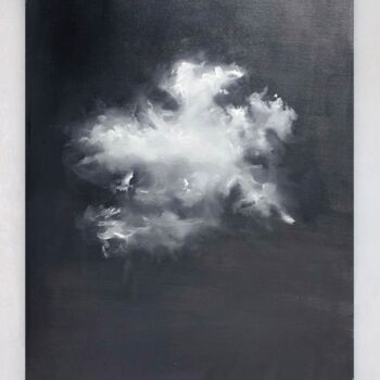 「White clouds」というタイトルの絵画 Liza Orlovskaによって, オリジナルのアートワーク, オイル ウッドストレッチャーフレームにマウント