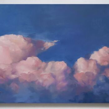 「Pink clouds」というタイトルの絵画 Liza Orlovskaによって, オリジナルのアートワーク, オイル