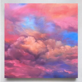 Ζωγραφική με τίτλο "Colorful sky" από Liza Orlovska, Αυθεντικά έργα τέχνης, Λάδι