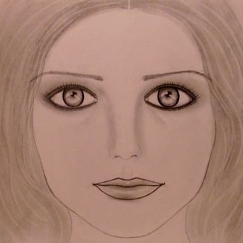 Drawing titled "Candeur, portrait (…" by Liza Peninon, Original Artwork, Pencil