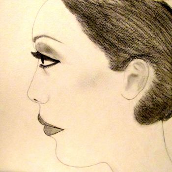 Drawing titled "Sayuri, portrait (…" by Liza Peninon, Original Artwork, Pencil