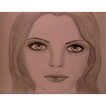 图画 标题为“Ambre, portrait ( p…” 由Liza Peninon, 原创艺术品, 铅笔