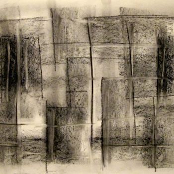 Drawing titled "Silhouettes, abstra…" by Liza Peninon, Original Artwork, Charcoal