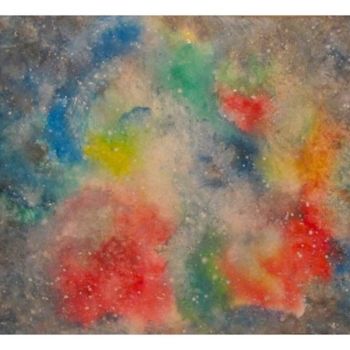 Pintura intitulada "Rainbow Nebula, wat…" por Liza Peninon, Obras de arte originais, Aquarela