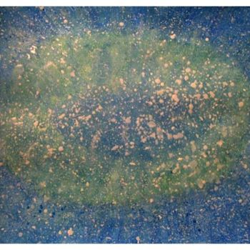 Painting titled "Cosmic Island, abst…" by Liza Peninon, Original Artwork, Acrylic