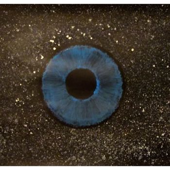 Painting titled "The Cosmic Eye, abs…" by Liza Peninon, Original Artwork, Acrylic