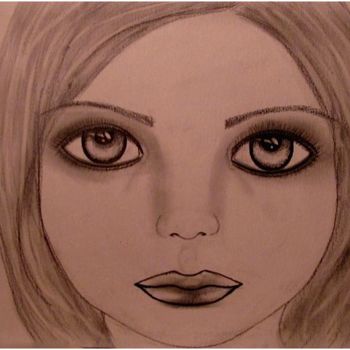 Drawing titled "Candy, Portrait ( p…" by Liza Peninon, Original Artwork, Pencil