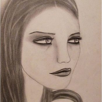 Dessin intitulée ""What is she lookin…" par Liza Peninon, Œuvre d'art originale, Crayon