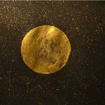 Pintura intitulada "The Golden Planet,…" por Liza Peninon, Obras de arte originais, Acrílico