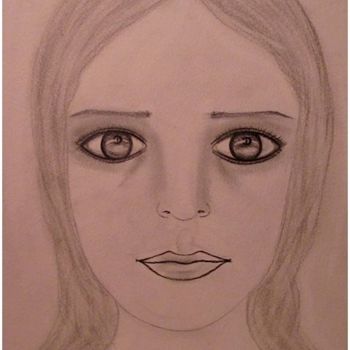 Drawing titled "Angélique, portrait" by Liza Peninon, Original Artwork, Pencil