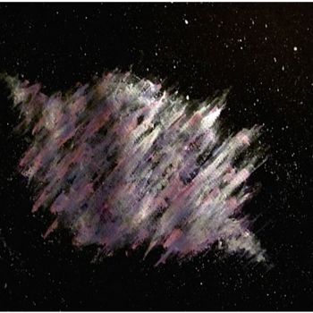 Peinture intitulée "Silvery Nebula, abs…" par Liza Peninon, Œuvre d'art originale, Acrylique