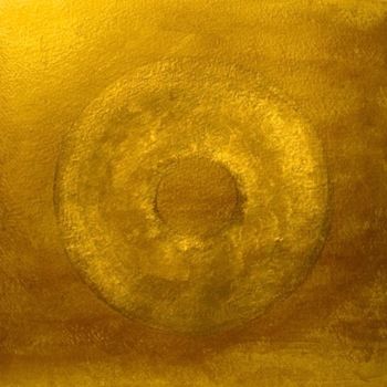 Pintura intitulada "Golden Galaxy, abst…" por Liza Peninon, Obras de arte originais, Acrílico