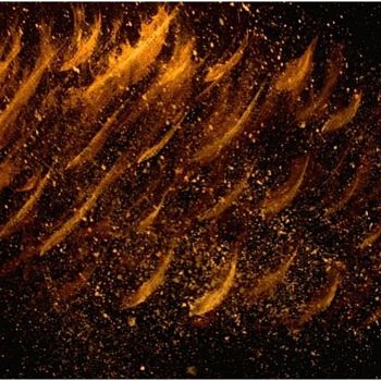 Peinture intitulée "Cosmic Flames, abst…" par Liza Peninon, Œuvre d'art originale, Acrylique