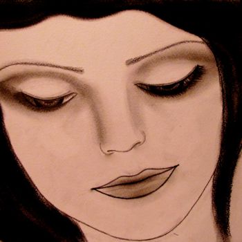 Drawing titled "Just a little sadne…" by Liza Peninon, Original Artwork, Charcoal