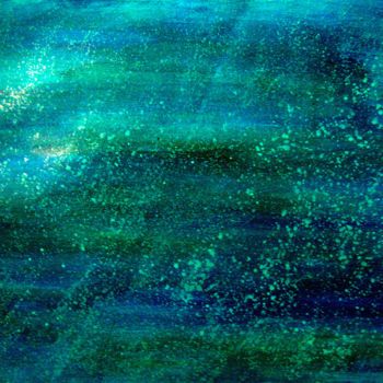 Pintura intitulada "Ocean Nebula, abstr…" por Liza Peninon, Obras de arte originais, Acrílico