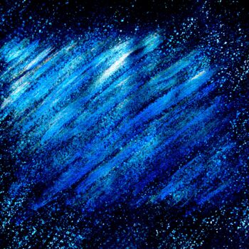 Peinture intitulée "Cosmic Rays, abstra…" par Liza Peninon, Œuvre d'art originale, Acrylique