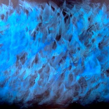 Painting titled "Cosmic Winds, abstr…" by Liza Peninon, Original Artwork, Acrylic