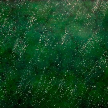 Malerei mit dem Titel "Emerald Nebula, abs…" von Liza Peninon, Original-Kunstwerk, Acryl