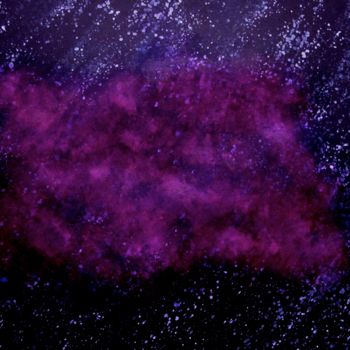 Pintura intitulada "Purple Nebula, abst…" por Liza Peninon, Obras de arte originais, Acrílico